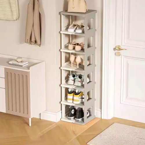 Aliensware 2 Tier Shoe Rack, Sturdy, Collapsible and Versatile Almirah Shoe Storage Organizer Stand, Foldable Closet, Stackable Cabinet for Boots, Slipper, Sneaker,Living Room,Aliens,Bedroom-Cream - Image 2