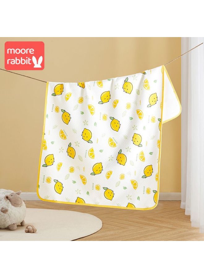 فوط أطفال من القطن النقي فئة أ - مقاومة للماء، قابلة للغسل، كبيرة الحجم، مبطنة من الجانبين، غير قابلة للانزلاق، تسمح بمرور الهواء، حصيرة طبية لحديثي الولادة - Image 1