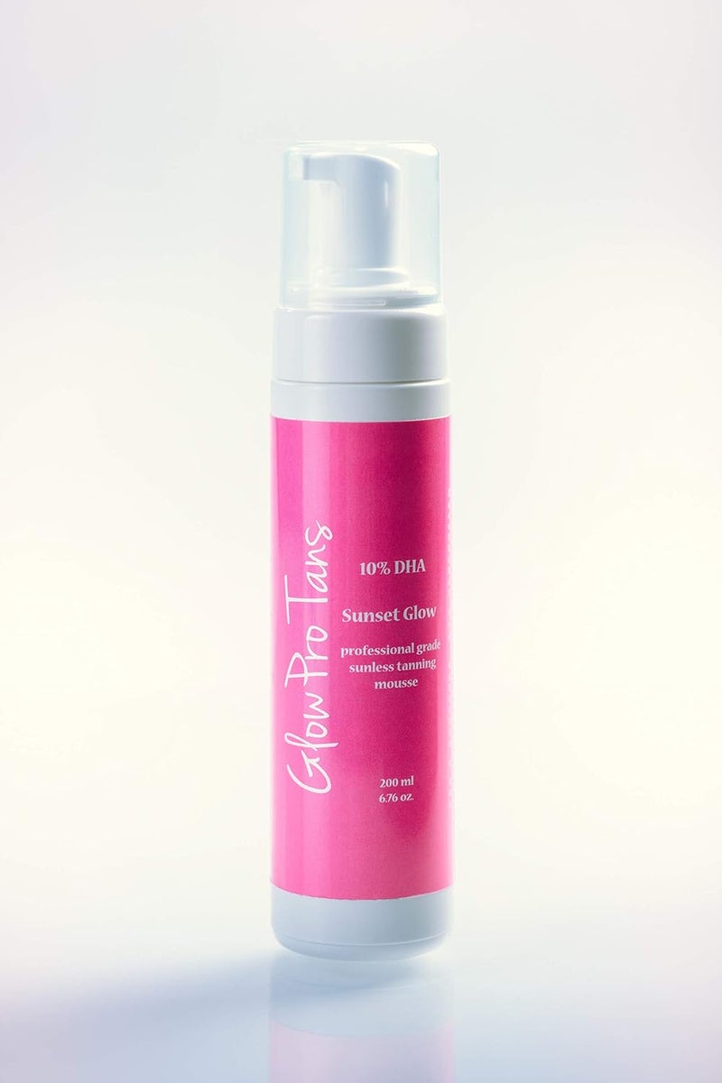 GlowPro Tans - Professional Strength Tanning Mousse - 10% DHA - Spray Tan In A Bottle - Dark Self Tanner - Salon Airbrush Tan