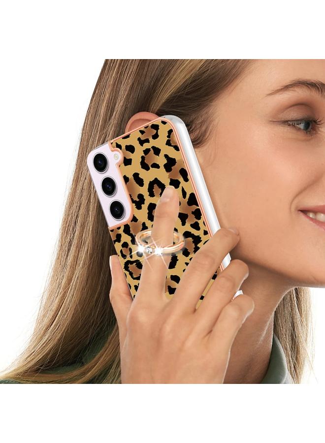 S-TOP Case For Samsung Galaxy S22 5G Electroplating Dual-side IMD Phone Case with Ring Holder - Image 5