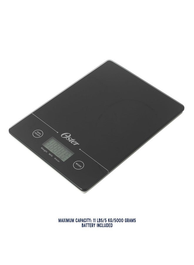 Oster Gridley Digital Kitchen Scale - High Precision 11 LB Food Scale with LCD Display, Tare Function, Gram and Ounce Measurement, Slim Black Design - Image 3