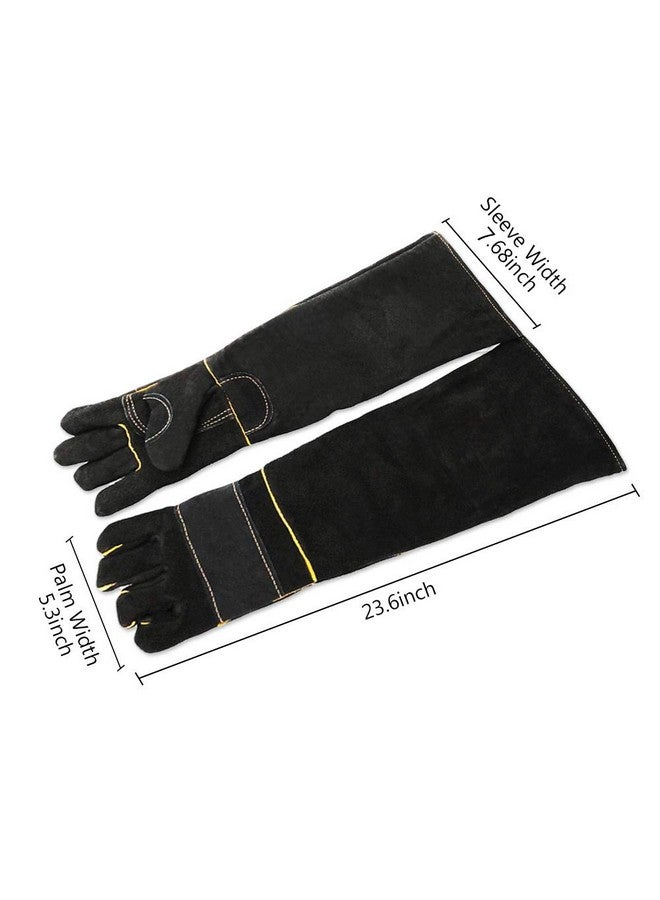 YBB Animal Handling AntiBite/Scratch Gloves For Dog Cat Bird Parrot Pet (Black) - Image 2