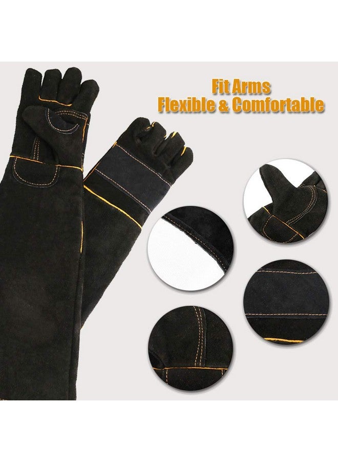 YBB Animal Handling AntiBite/Scratch Gloves For Dog Cat Bird Parrot Pet (Black) - Image 3