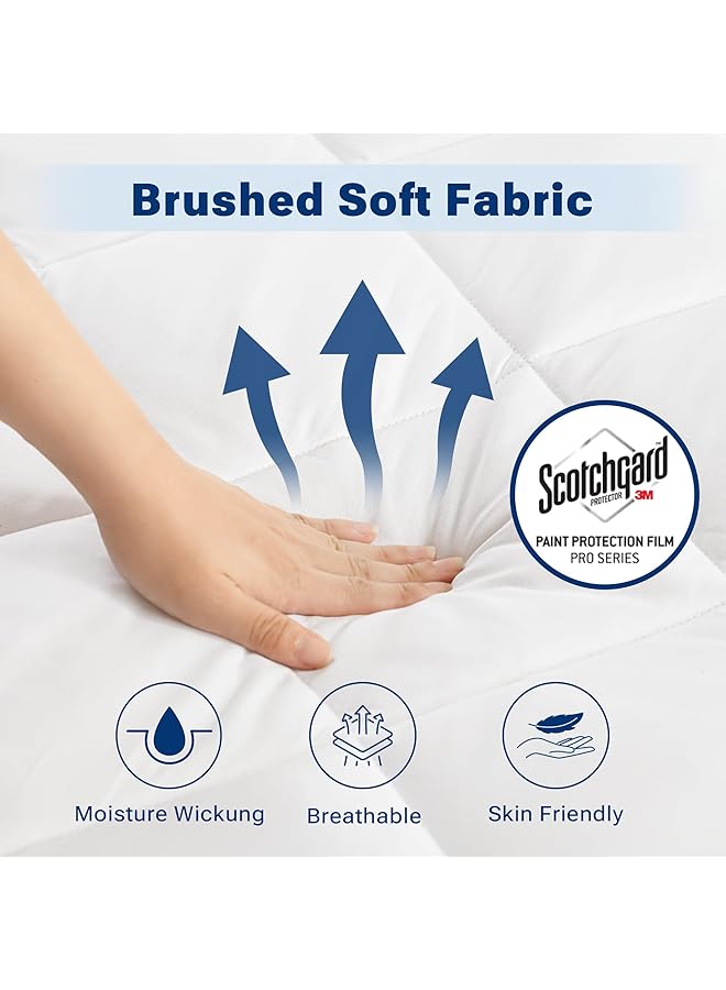 erorex Holden Waterproof Sofa Bed Mattress Protection Pad With 3M Scotchgard Moisture Management Hypoallergenic Microfiber 60 Inch X 72 Inch All Over Elastic Mattress Pad  - Image 4