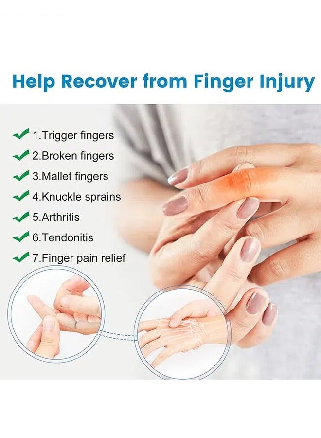 Finger Splint, Set of 2 Trigger Finger Brace with 10 Nylon Sleeves for Finger Pain Relief and Sport Injuries, Swelling Tendon Release Relieving Finger Stiffness and Sprained Knuckles - Image 3
