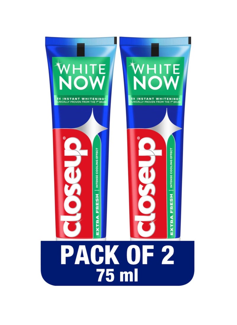Closeup Extra Fresh White Now Toothpaste 2 x 75ml - Image 1