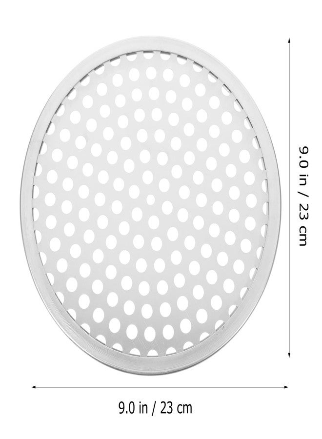 أموسفون صينية بيتزا دائرية من الفولاذ المقاوم للصدأ من أموسفن بفتحات - صينية خبز مثقبة مقاس 9 بوصات للفرن، آمنة للغسل في غسالة الأطباق - Image 2