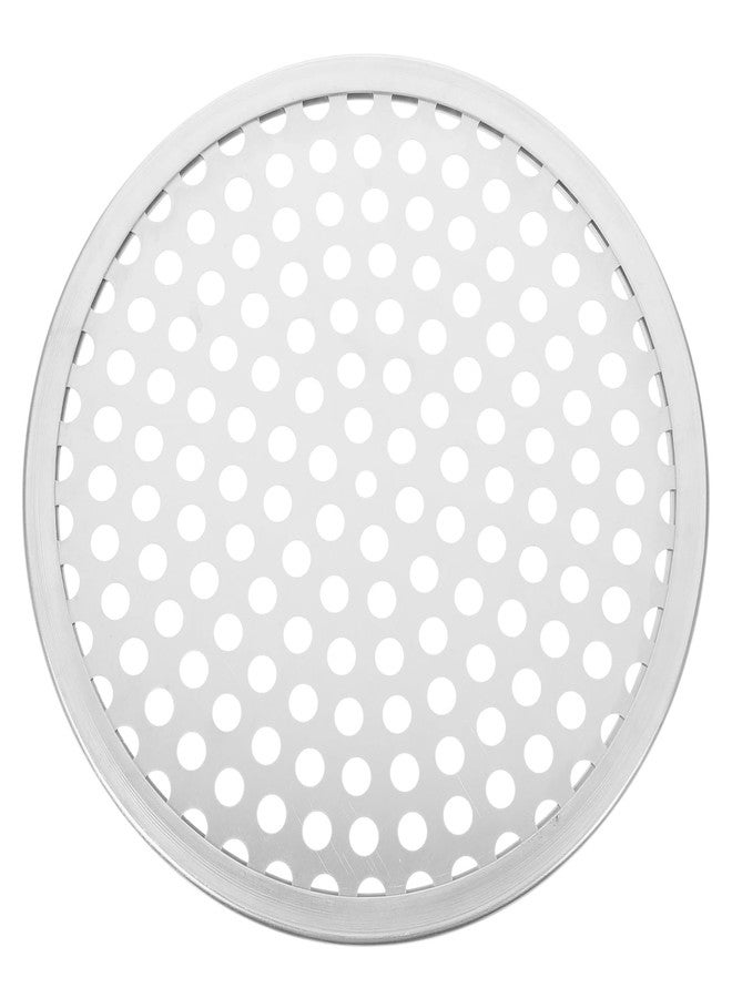 أموسفون صينية بيتزا دائرية من الفولاذ المقاوم للصدأ من أموسفن بفتحات - صينية خبز مثقبة مقاس 9 بوصات للفرن، آمنة للغسل في غسالة الأطباق - Image 1