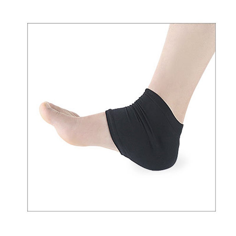 Nylon Heel Gel Heel Socks Heel Sleeve Moisturizing Socks Foot Care Heel Protector - Size: (Black) - Image 1
