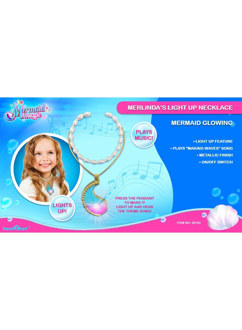 Mermaid Magic Merlinda's Light Up Necklace and Plays "Making Waves" Song, Battery Operated | Collectible Accessory | Ideal for Dress Up, Role Play and ift for Kids - Image 4