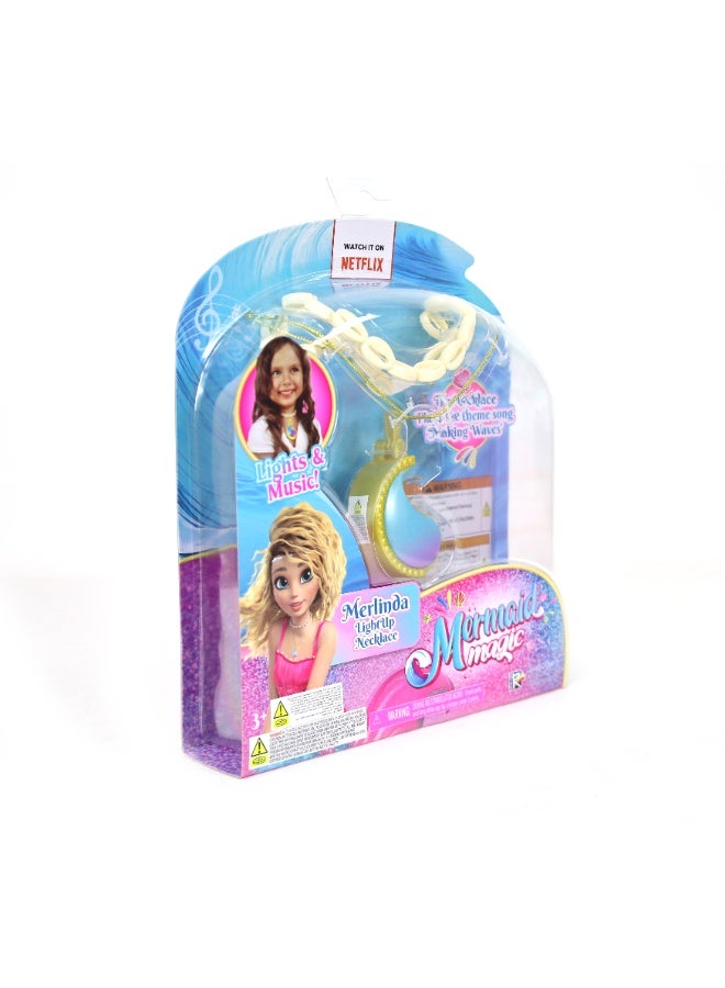 Mermaid Magic Merlinda's Light Up Necklace and Plays "Making Waves" Song, Battery Operated | Collectible Accessory | Ideal for Dress Up, Role Play and ift for Kids - Image 5