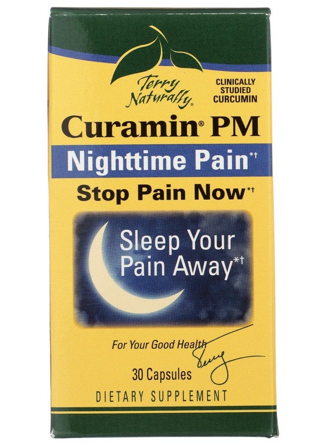 Terry Naturally Terry Naturally Nighttime Capsule with Curcumin & DLPA - Non-GMO Supplement to Support Healthy Sleep & Relaxation - Herbal Supplement with Melatonin - 30 Capsules 