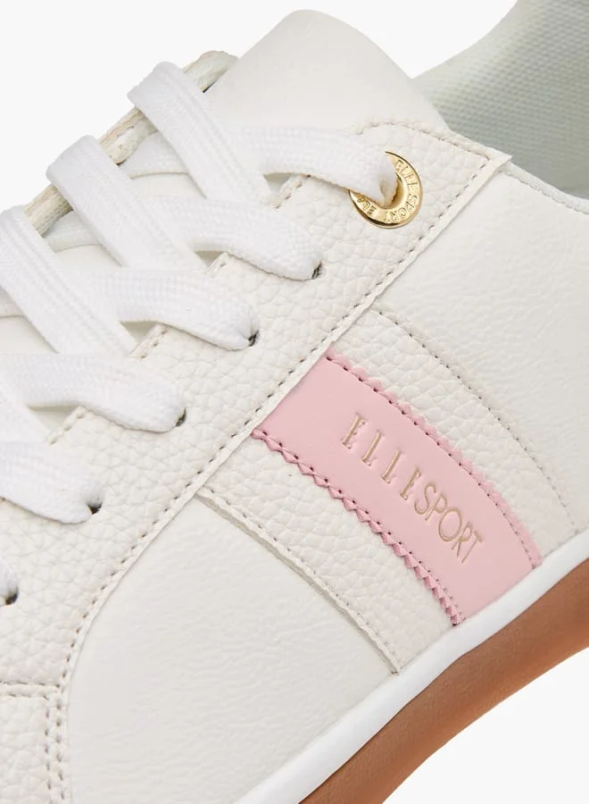 ELLE Women's Panelled Sneakers with Lace-Up Closure