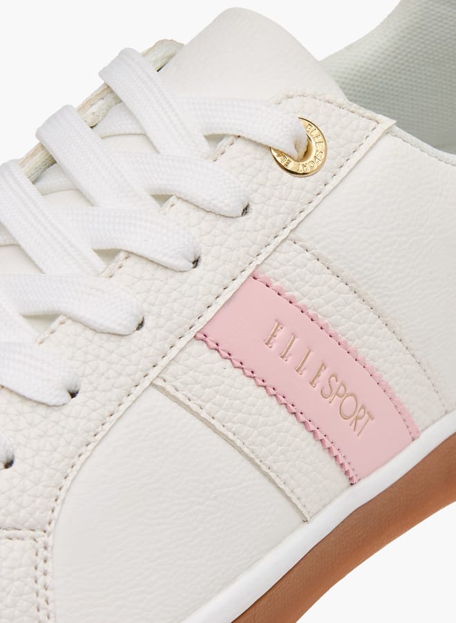 ELLE Women's Panelled Sneakers with Lace-Up Closure  - Image 4
