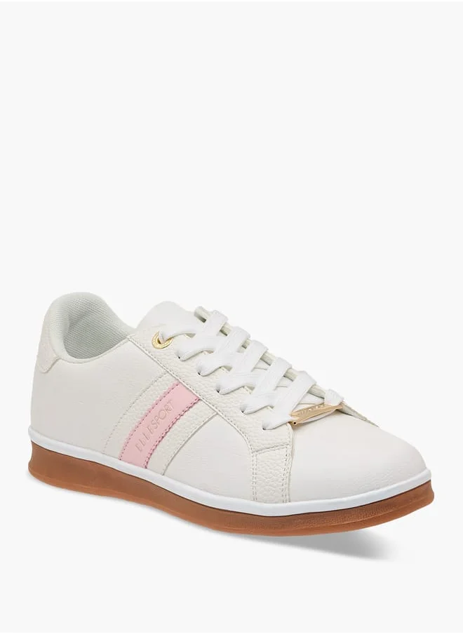 ELLE Women's Panelled Sneakers with Lace-Up Closure