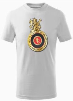IPL RCB Round Neck Short Sleeve T-shirt Royal Challengers Bangalore White