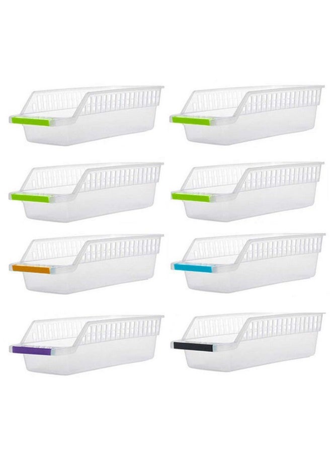 INOVERA (LABEL) INOVERA (LABEL) 12 Pieces Fridge Storage Containers | Space Saver Refrigerator Organizers for Vegetable, fruits, Food (Multi-Color)  - Image 1