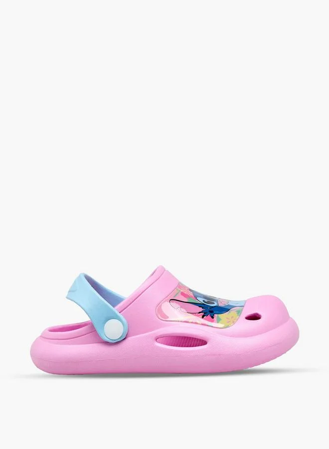 ديزني Disney Girls Stitch Print Clogs