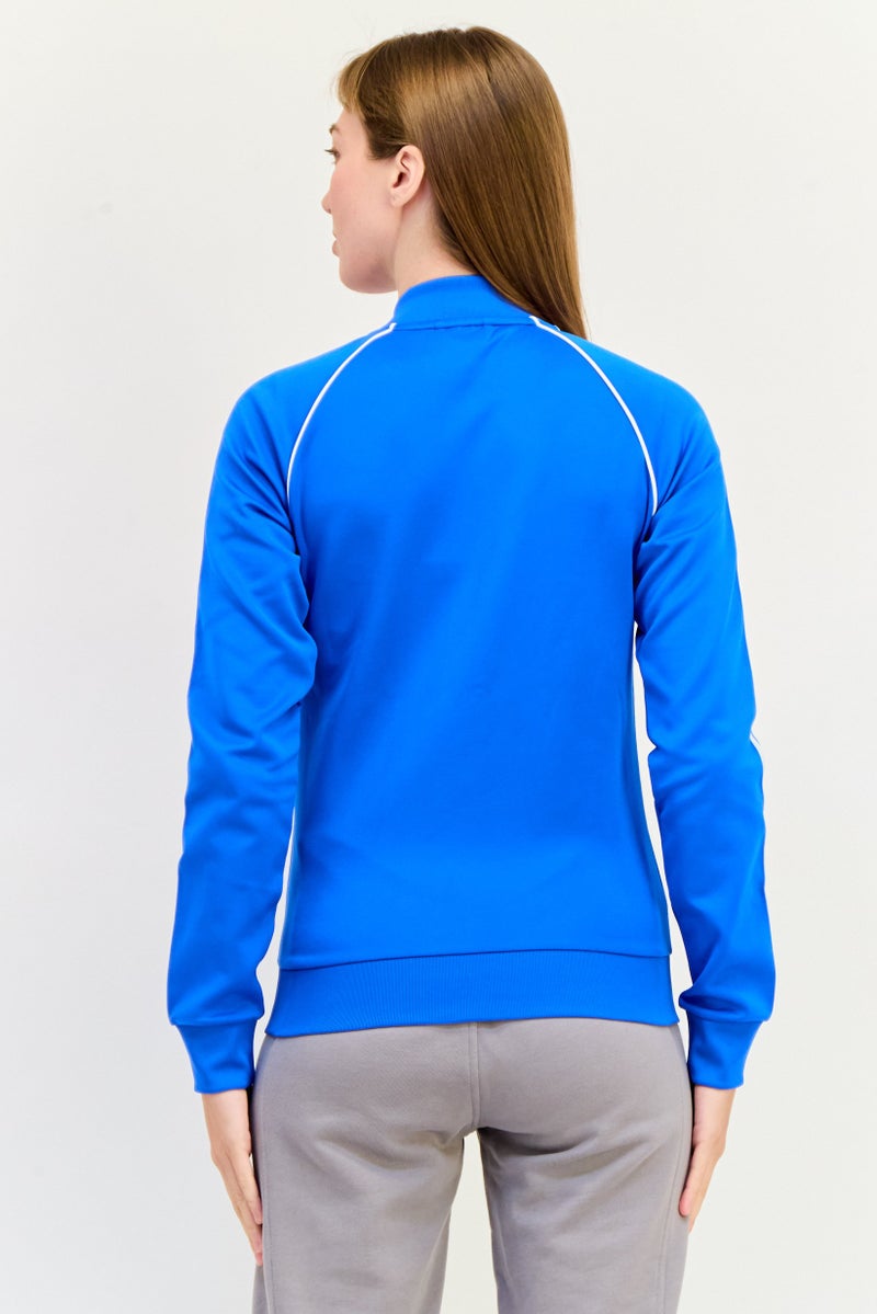 adidas Originals Women Sportswear Fit Outdoor Full Zip Sweatshirt, Blue  - Image 3