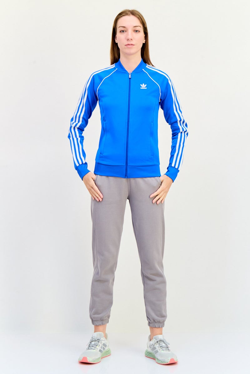 adidas Originals Women Sportswear Fit Outdoor Full Zip Sweatshirt, Blue  - Image 2