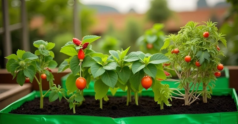 MASHKI Home Gardening Garden Green, HDPE Rectangular, 16"x10"x8" Inches Growbag (Pack of 4) - Image 4