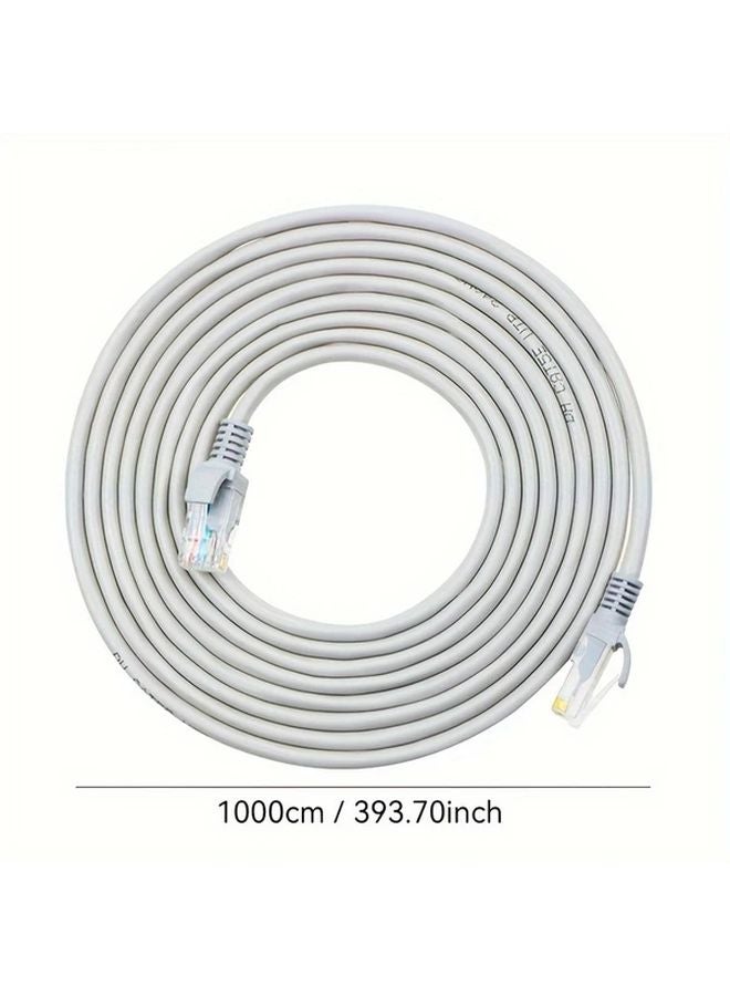 كابل إيثرنت رمادي Cat5e بطول 50 متر مع 50 مشبك، سلك توصيل غير قابل للتشابك للكمبيوتر والموجه والمودم وPS5 - Image 2