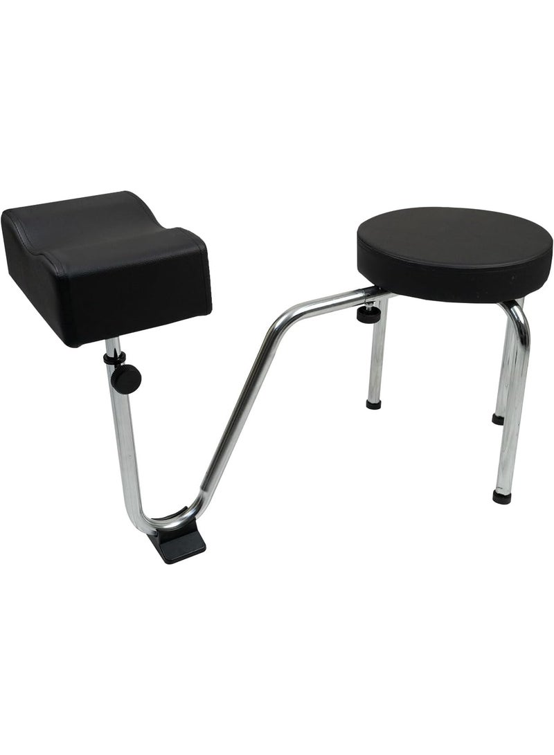 Meishida Pedicure Stool, Adjustable Tattoo Leg Arm Rest Stand Leather Foot Stool Chair Manicure Technician Footrest Nail Station for Beauty Salon Nail Shop&Nail Techs Pedicure Stool Spa (Black)  - Image 1