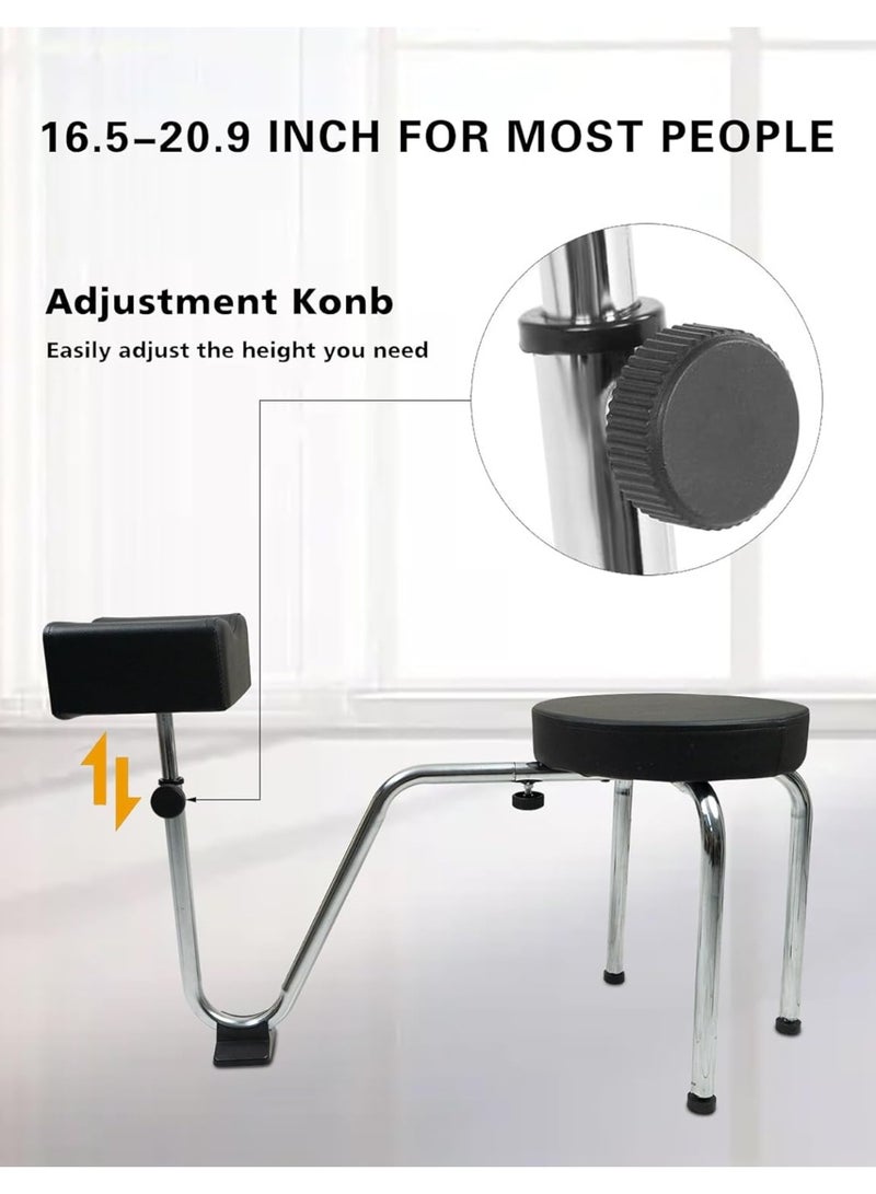 Meishida Pedicure Stool, Adjustable Tattoo Leg Arm Rest Stand Leather Foot Stool Chair Manicure Technician Footrest Nail Station for Beauty Salon Nail Shop&Nail Techs Pedicure Stool Spa (Black)  - Image 2
