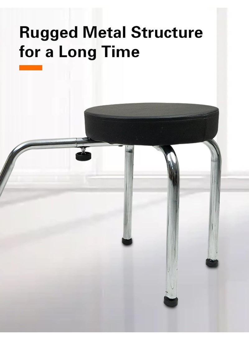 Meishida Pedicure Stool, Adjustable Tattoo Leg Arm Rest Stand Leather Foot Stool Chair Manicure Technician Footrest Nail Station for Beauty Salon Nail Shop&Nail Techs Pedicure Stool Spa (Black)  - Image 4