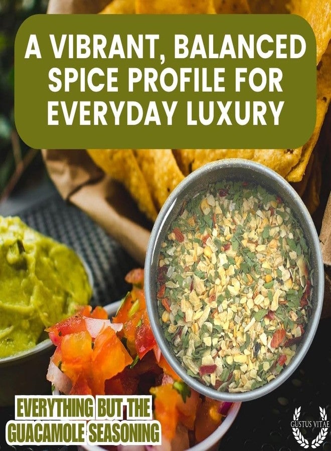 GUSTUS VITAE Everything But the All Natural Guacamole Seasoning | Gourmet Spice Blend | Non GMO, All Natural | Handmade in Small Batches in USA | Artisanal Seasoning Mix | Magnetic Tin | GLP-1 Friendly | Sustainably Sourced Rub | Ultra Premium | Gustus Vitae - Image 5