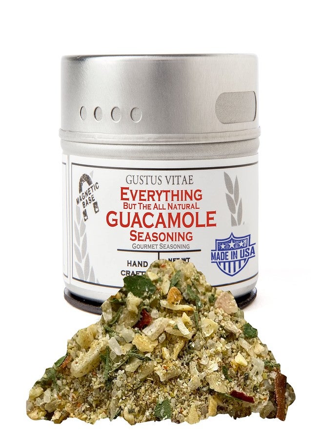 GUSTUS VITAE Everything But the All Natural Guacamole Seasoning | Gourmet Spice Blend | Non GMO, All Natural | Handmade in Small Batches in USA | Artisanal Seasoning Mix | Magnetic Tin | GLP-1 Friendly | Sustainably Sourced Rub | Ultra Premium | Gustus Vitae - Image 1