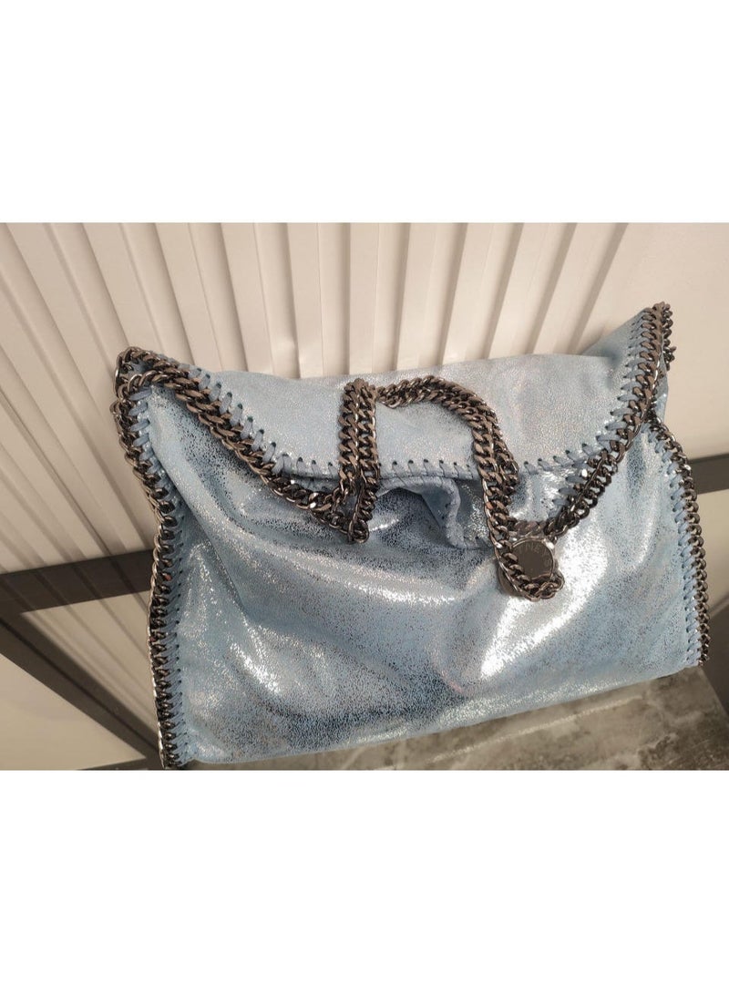 stella falabella chain Fold-Over LARGE size tote bag - Image 3