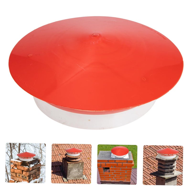 PVC Flame Retardant Chimney Rain Cover Vent Cap Weatherproof Roof Protector - Image 5