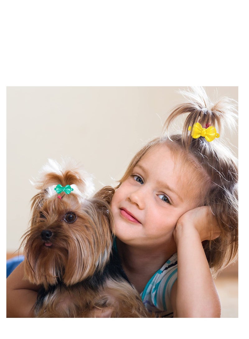 Excefore Girls Hair Barrettes, Self Hinge Plastic Hair Clip, Toddler Kids Baby Hair Clip, Colorful Cute Hair Clip, Bow Cartoon Hair Accessories (100 Pcs, Random Color) - Image 5