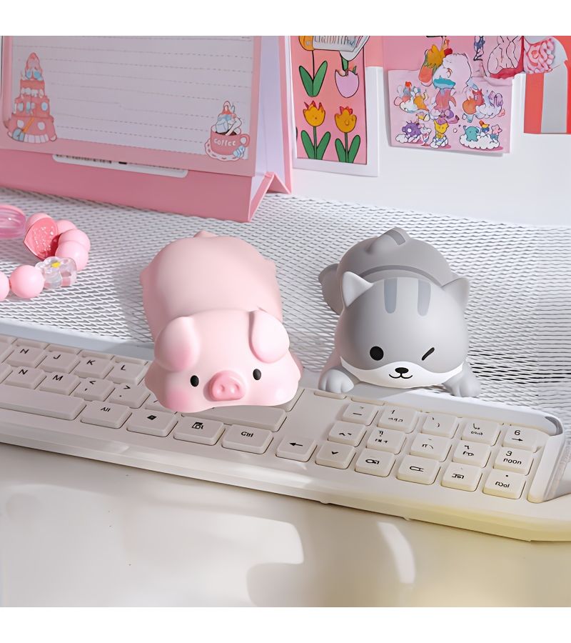 Set of 2 Ergonomic Wrist Support Brackets with Slow Rise PU Mouse Pad for Office Desk - Image 1