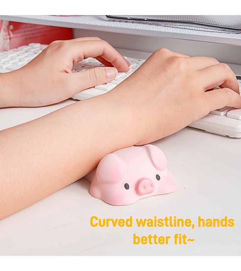 Set of 2 Ergonomic Wrist Support Brackets with Slow Rise PU Mouse Pad for Office Desk - Image 3