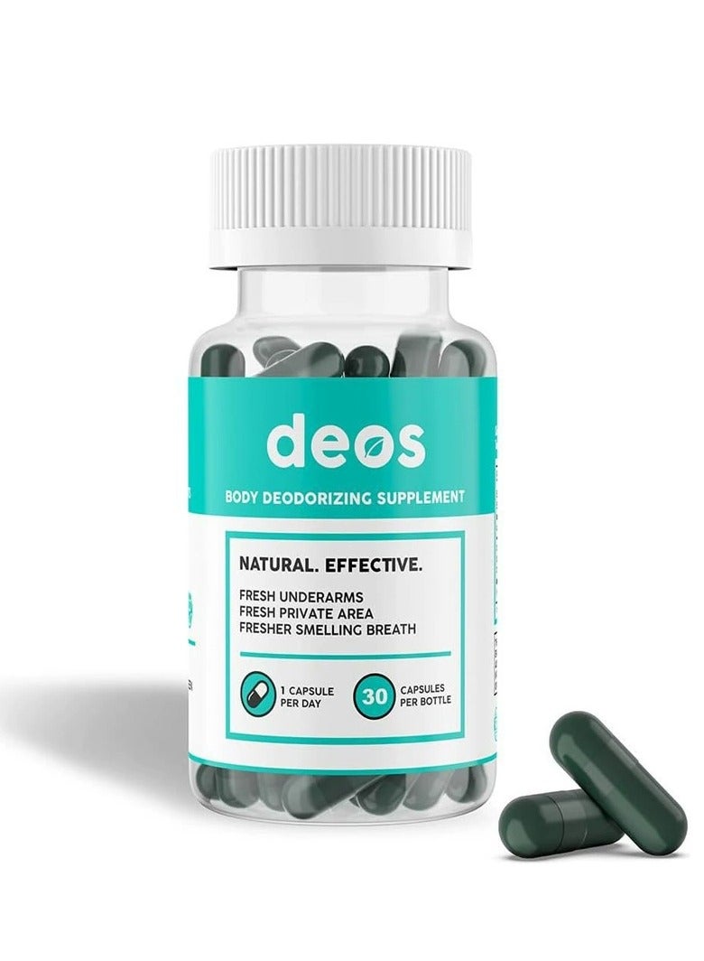 DEOS Full Body Deodorant Supplement | DEOS Internal Deodorant Full Body 30 CAPS - Image 1