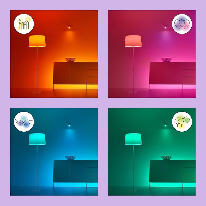 Wiz E27 LED Lamp Tunable White & Colour, 60 W, Dimmable, 16 Million Colours, Smart Control via App/Voice via WLAN - Image 5