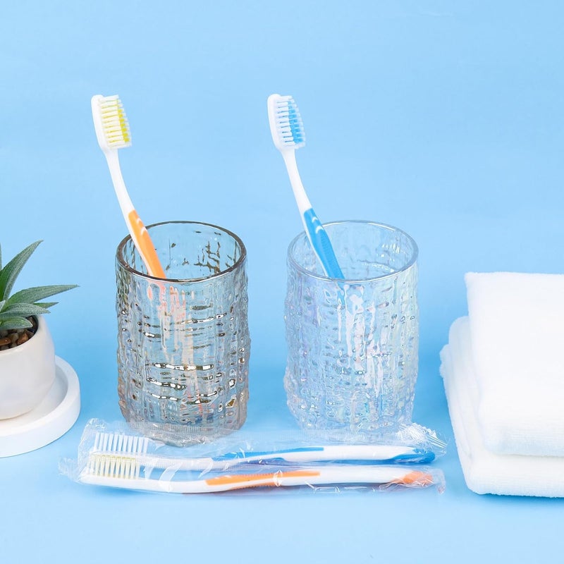 Zhjianup 50 pcs Disposable Toothbrushes Individually Wrapped, Single Use Manual Toothbrush Kit for Adults Guests Travel Hotel Nursing (2 Colors) - Image 4