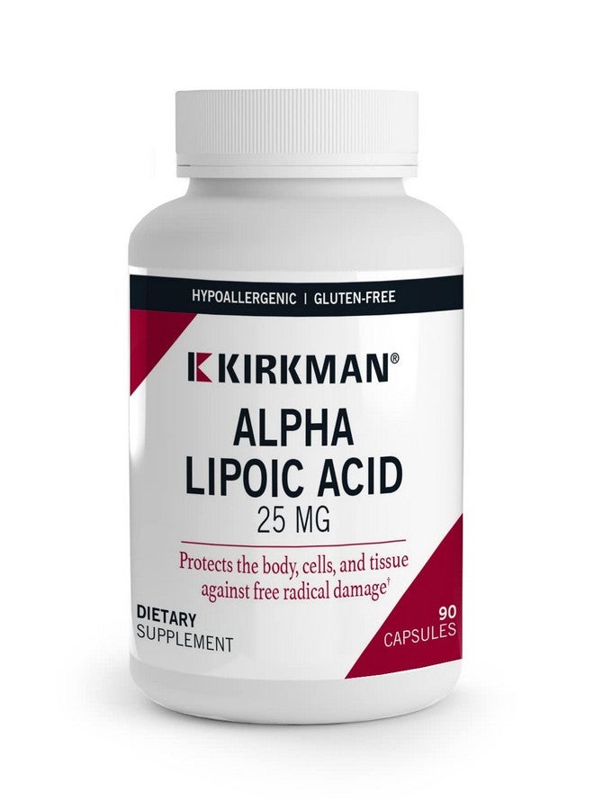 Kirkman - Alpha Lipoic Acid 25 mg - 90 Capsules - Potent Antioxidant - Protects Against Harmful Radicals - Hypoallergenic - Image 1
