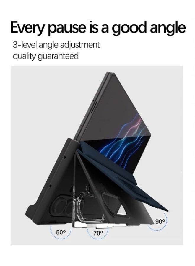 عام غطاء متوافق مع سامسونج جالاكسي زد تري فولد، [بشاشة واقية مدمجة] غطاء محفظة بفتحة بطاقة وحماية للمفصل، واقي ضد الصدمات مع وظيفة الحامل. - Image 3