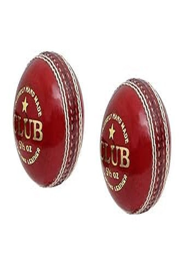 LABH TRADERS Power Skyline Hand Stitched 2 Piece Cricket Club Leather Balls for T20, One Day and Test Match (Red-Pack of 2) - Image 3