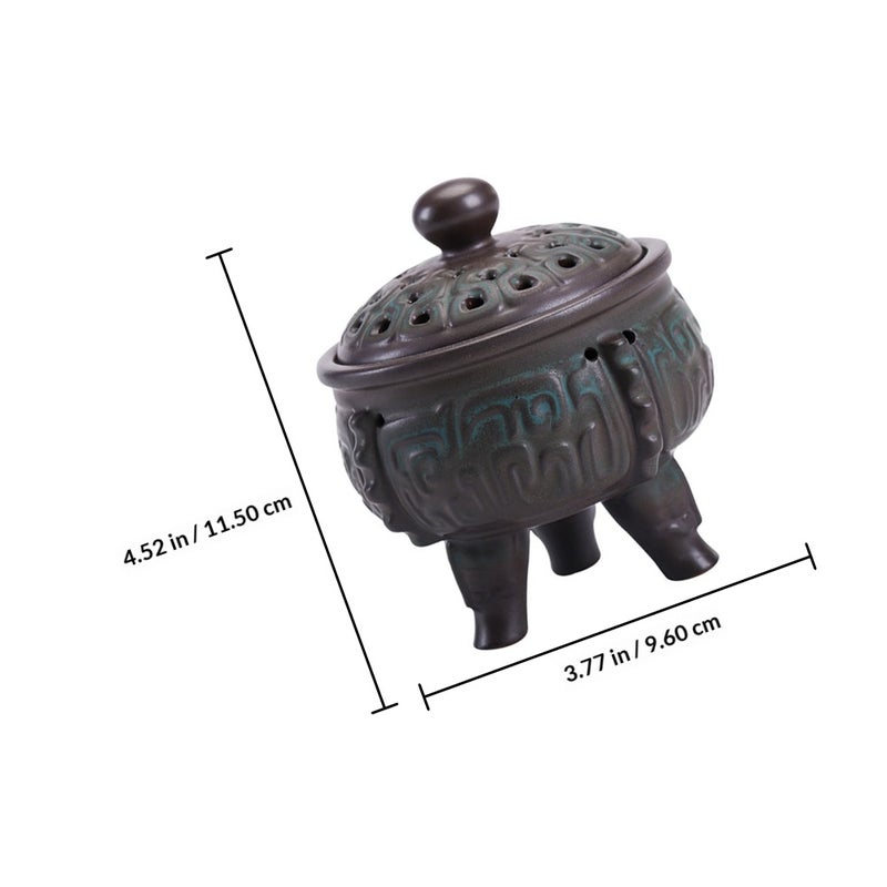 1Pc Elegant Ceramic Incense Burner Household Tea Ceremony Censer Stove - Image 2