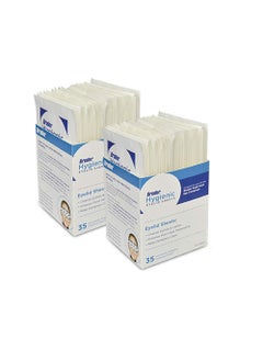Bruder Bruder Hygienic Eyelid Sheets Micro Fine Individually Wrapped Untreated Sheets 35 Count Box Pack of 2 