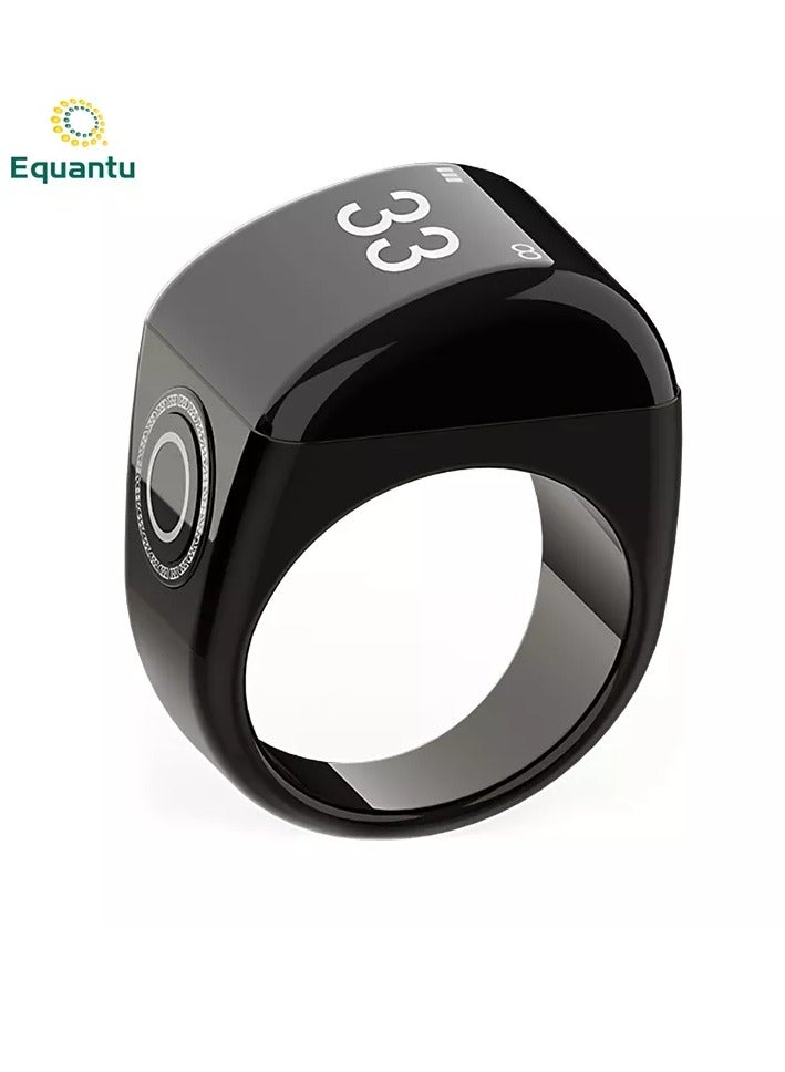 Equantu QB702 Electronic Counter Ring Digital Azan Alarm Clock  Tasbih Zikr Ring - Image 1