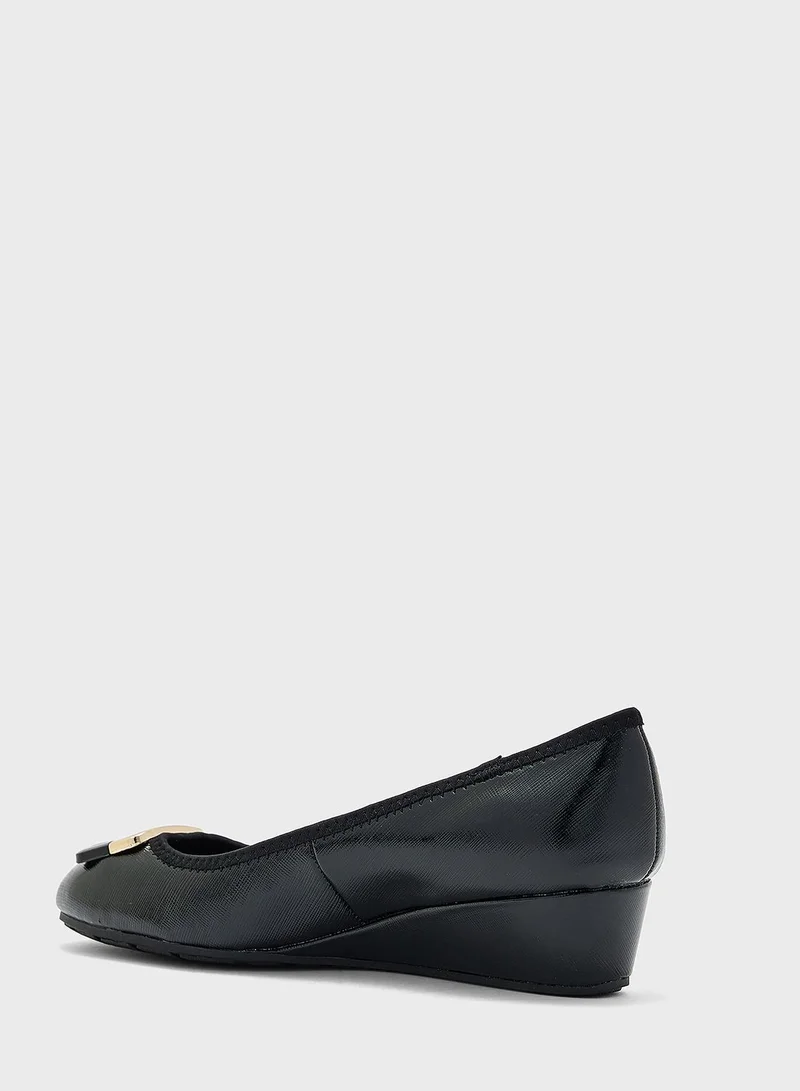 NINE WEST Low Heel Wedge Pumps