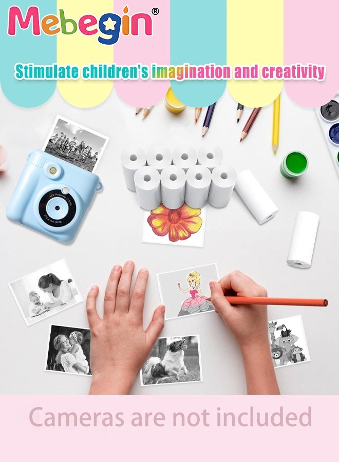 MEBEGIN 20 Rolls Kids Camera Print Paper Refill, Kids Instant Print Camera Photo Papers, 57x 25mm Thermal Paper Rolls, Compatible with Most Children Instant Print Camera, HD Printing, BPA Free - Image 5