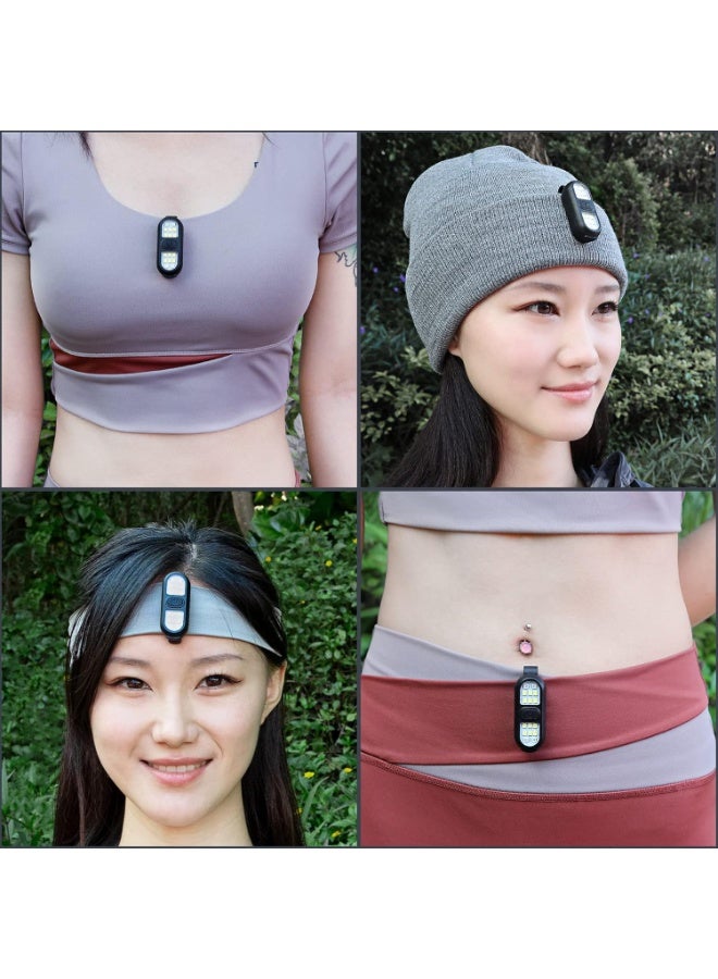 FDTY Clip on Flashlight, Running Light for Runners Rechargeable Safety Lights for Walking at Night Hands Free Flashlight Portable LED Work Light Warning Flashing Camping Hiking Walking Dog Black - Image 3