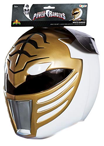 Disguise Mens White Ranger Adult Helmet White One Size Adult - Image 3
