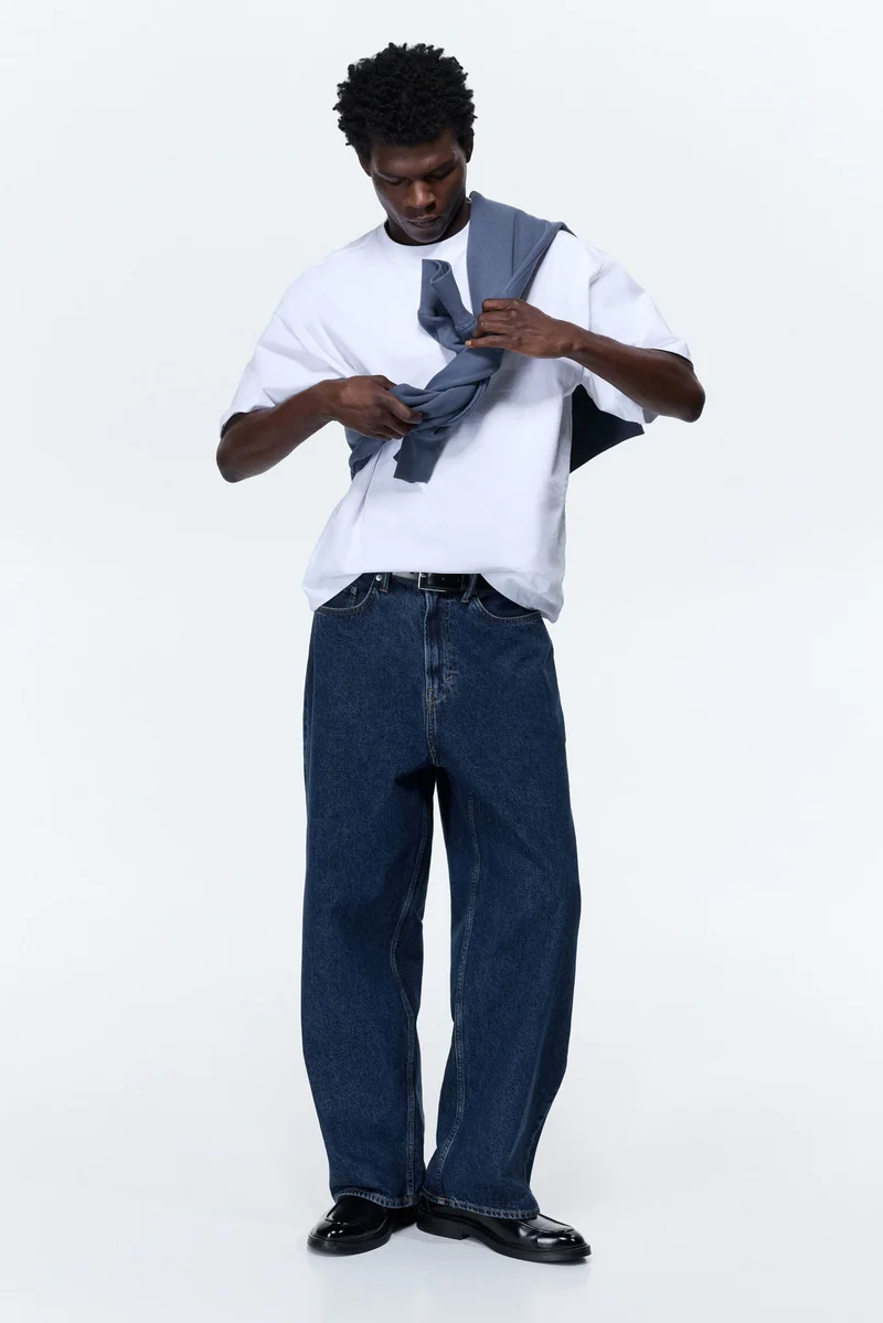 اتش اند ام تي-شيرت قطني بقصّة فضفاضة